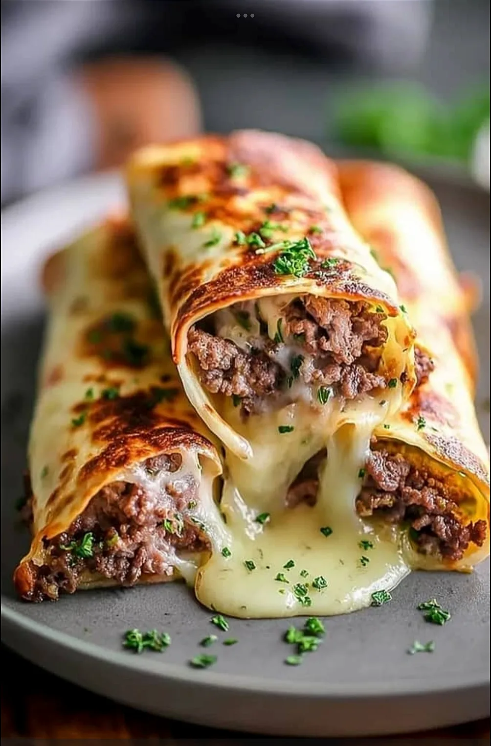 Crêpes viande hachée fromage