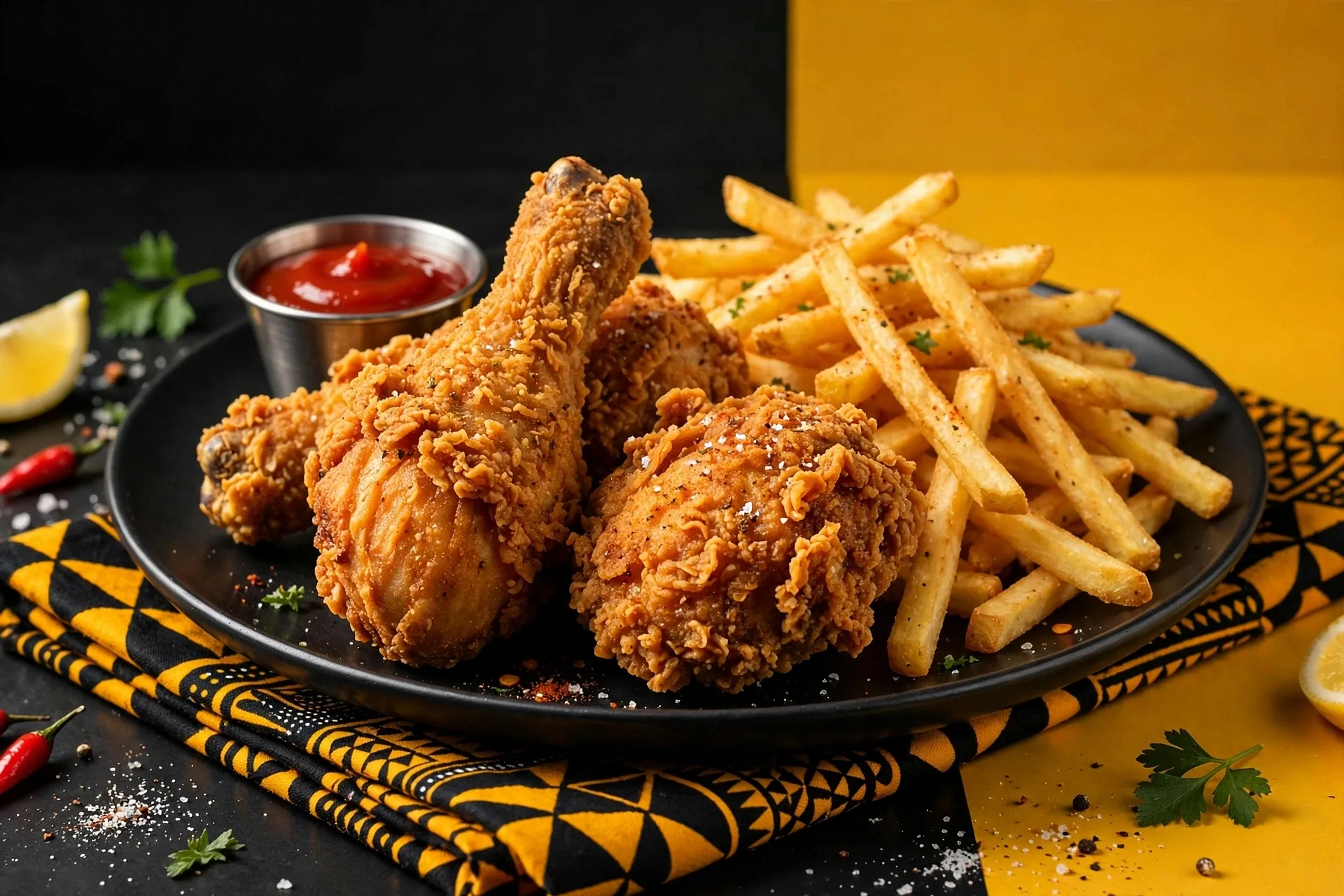 Frite au poulet